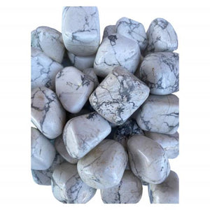 ZenN- Crystal & Gemstone Howlite Tumbled Stones 500G / 1.10 Lb Per Bag White Gray