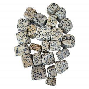 ZenN- Crystal & Gemstone Dalmatian Tumbled Stones 500G / 1.10 Lb Per Bag Cream Black