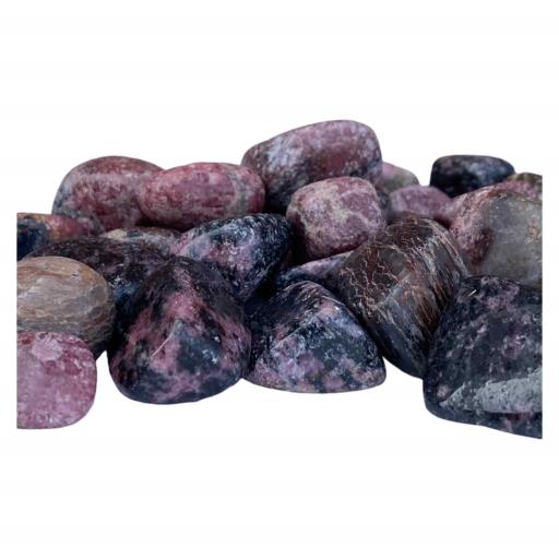 ZenN- Crystal & Gemstone Rhodonite Tumbled Stones 500G / 1.10 Lb Per Bag Red Brown Black Cream