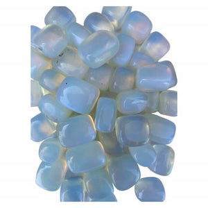 ZenN- Crystal & Gemstone Opalite Tumbled Stones 500G / 1.10 Lb Per Bag Milky White