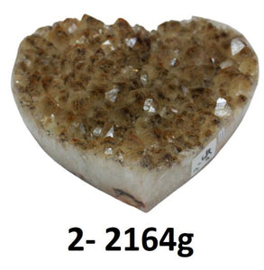 ZenN- Crystal & Gemstone Citrine Heart Super Extra Quality Item Weight: 2.164Kg - 2164G