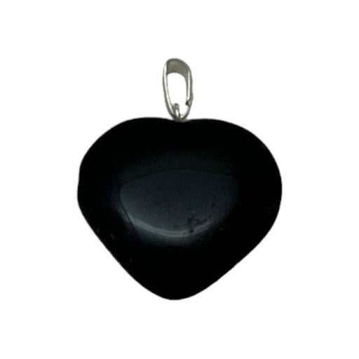 ZenN- Crystal & Gemstone Black Obsidian Heart Shape Pendant 