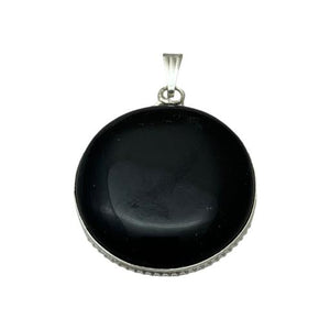 ZenN- Crystal & Gemstone Black ObsidianRound Pendant 