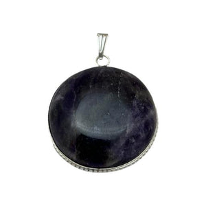 ZenN- Crystal & Gemstone AmethystRound Pendant 