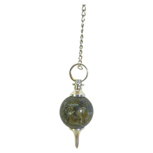 ZenN- Crystal & Gemstone Labradorite Gemstone Pendulum Blue Green Yellow