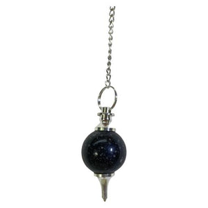 ZenN- Crystal & Gemstone Black Tourmaline Gemstone Pendulum Black