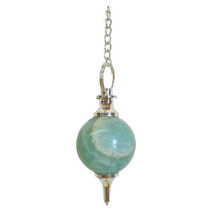 ZenN- Crystal & Gemstone Amazoniute Gemstone Pendulum Sea Green