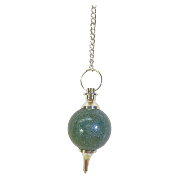 ZenN- Crystal & Gemstone Green Aventurine Gemstone Pendulum Green Sparkle