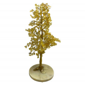 ZenN- Crystal & Gemstone Citrine Gemstone Tree (Citrine Round Stone Base) 300 Chips 