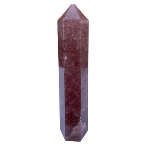 ZenN- Crystal & Gemstone Cherry Quartz Obelisk / Scepter Point Vibrant Pink