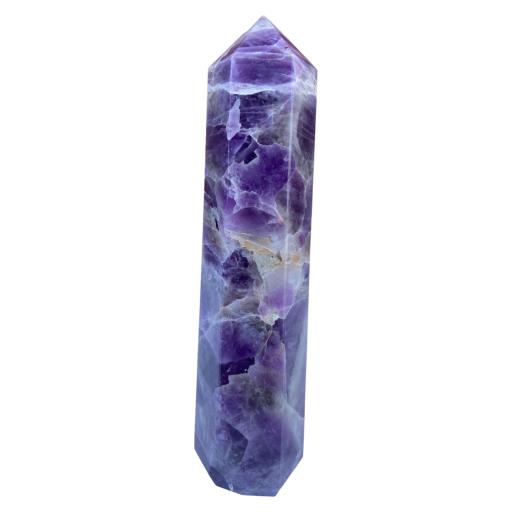 ZenN- Crystal & Gemstone Amethyst Obelisk / Scepter Point Purple Black White