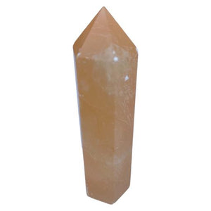 ZenN- Crystal & Gemstone Orange Calcite Obelisk / Scepter Point Yellow