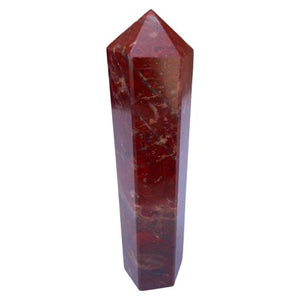 ZenN- Crystal & Gemstone Red Jasper Obelisk / Scepter Point Dark Red