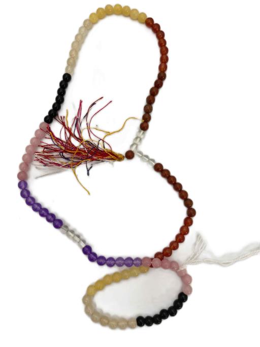 ZenN- Crystal & Gemstone Seven Chakra Jap Mala New 