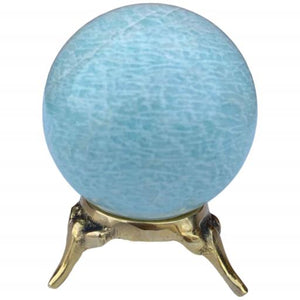 ZenN- Crystal & Gemstone Amazonite Sphere Approx. 200G Display Stand Is Not Included Sea Green