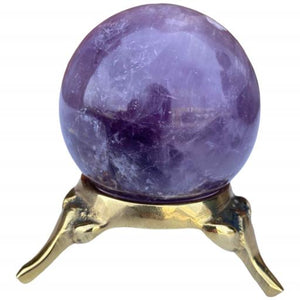 ZenN- Crystal & Gemstone Amethyst Sphere Approx. 200G Display Stand Is Not Included Purple