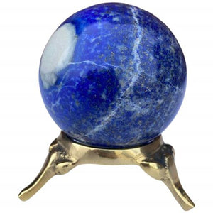 ZenN- Crystal & Gemstone Lapis Lazuli Sphere Approx. 200G Display Stand Is Not Included Blue Gray