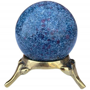 ZenN- Crystal & Gemstone Ruby Kyanite Sphere Approx. 200G Display Stand Is Not Included Sea Green Magenta