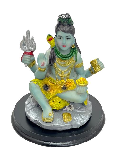 ZenN Shiva Statue Blue Yellow Black 