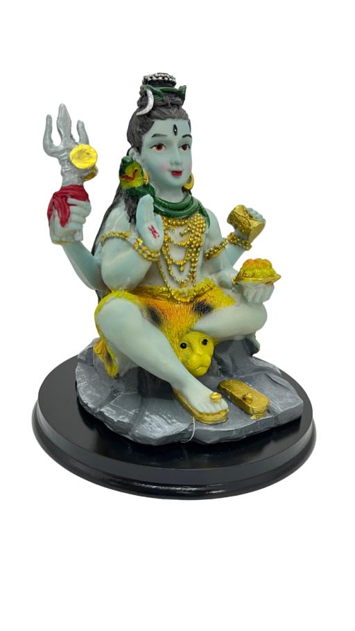 ZenN Shiva Statue Blue Yellow Black 