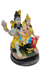 ZenN Ganesh Maa Parvati And Shiva StatueYellow Blue White 