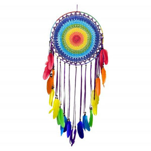 ZenN Circular Dream Catcher Multi Circle Seven Chakra Colours Multi-Colour