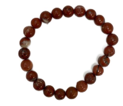 ZenN- Crystal & Gem Stone Red Jasper B 8Mm Bracelet 