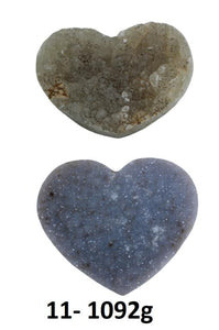 ZenN- Crystal & Gem Stone Agate Heart Extra Quality Item Weight: 1.092Kg - 1092G The Weight Is For Set