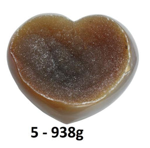 ZenN- Crystal & Gem Stone Agate Heart Extra Quality Item Weight: 0.938Kg - 938G