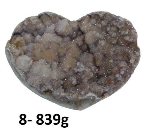 ZenN- Crystal & Gem Stone Agate Heart Extra Quality Item Weight: 0.839Kg - 839G