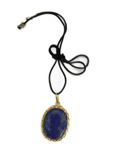 ZenN- Crystal & Gem Stone Lapis Lazuli Oval Pendant 