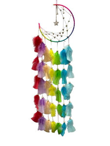 ZenN Rainbow Color Dream Catcher With Feathers 